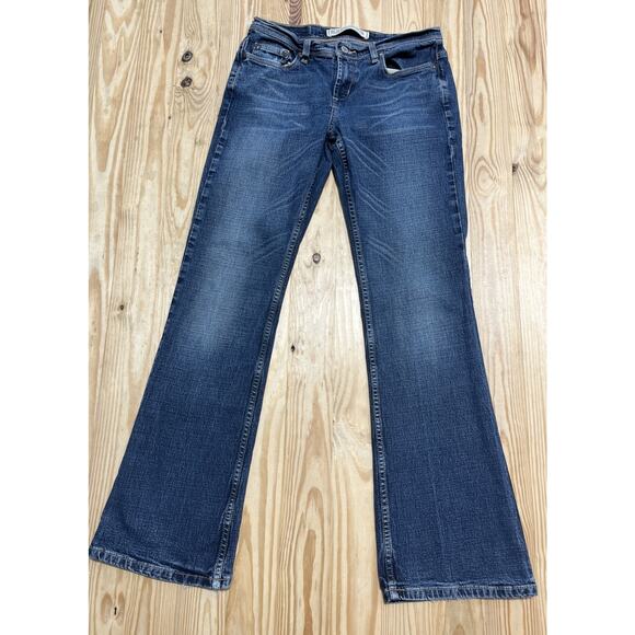 Express jeans size 8 women Precision low slung flare dark wash low rise denim - Picture 1 of 7